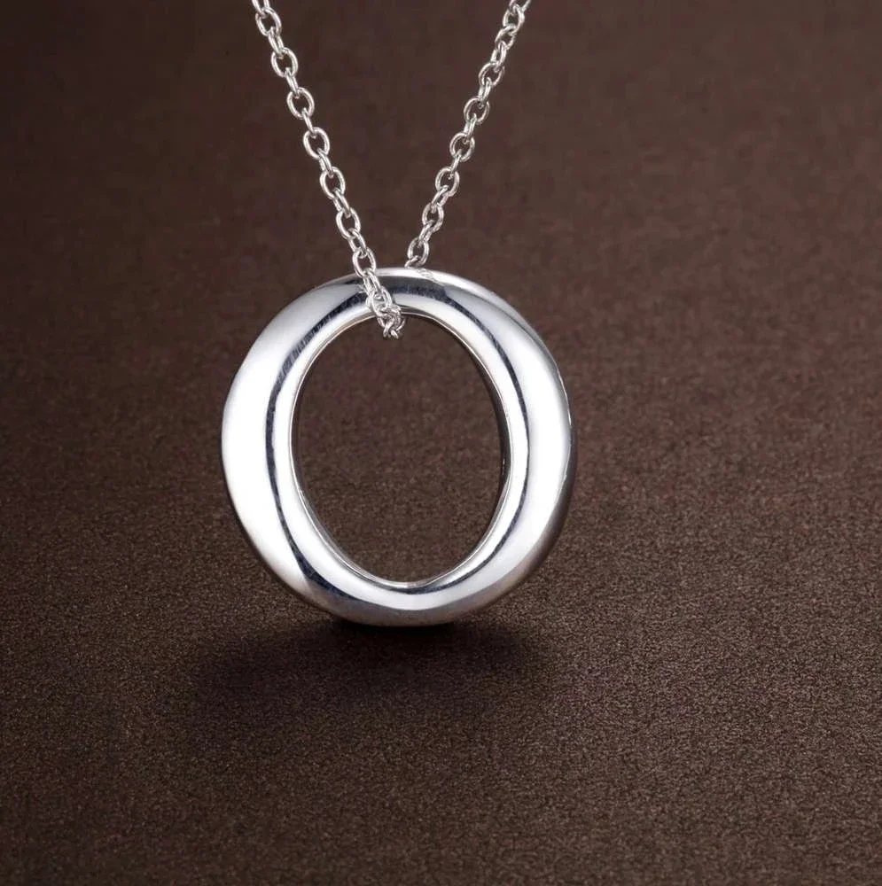 925 Sterling Silver Chain Necklace Men - Hot 925 Sterling Zilver Eenvoudige O
