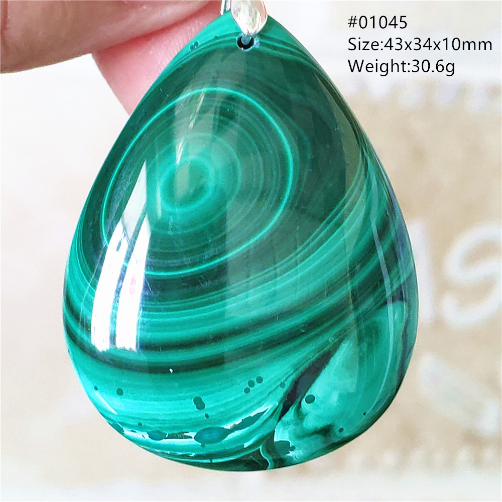 925 Sterling Silver Chain Necklace Men - Natuurlijke Groene Malachiet Chrysocolla Hanger Edelsteen