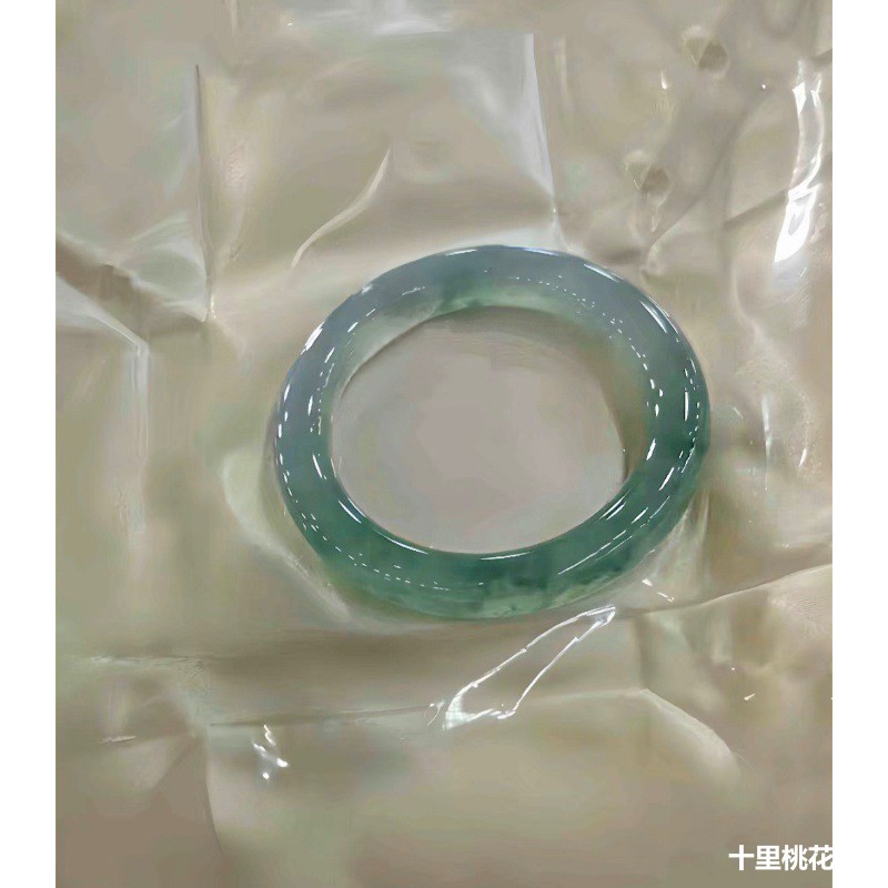 Bracelets - Natuurlijke Birmese IJs-Jadeiet Armband, Echt, Ronde