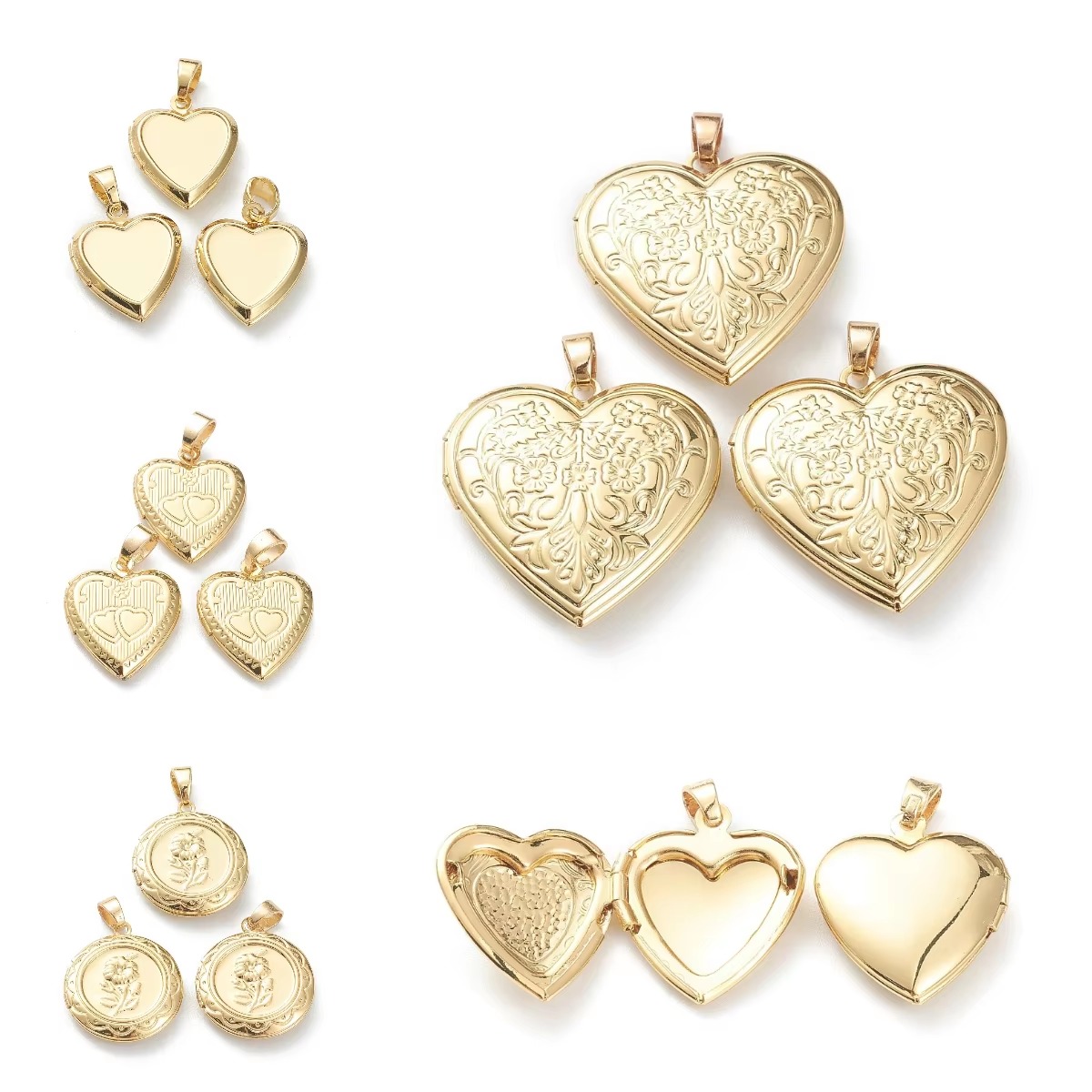 Heart Locket Necklace Photo - 10 stuks hartvormige fotohangers, openbare fotolijstjes,