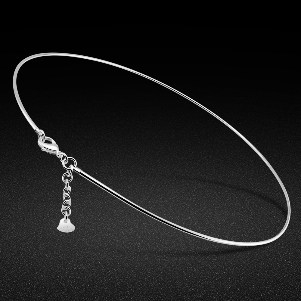 925 Sterling Silver Chain Necklace Men - Kpop 925 sterling zilveren choker ketting