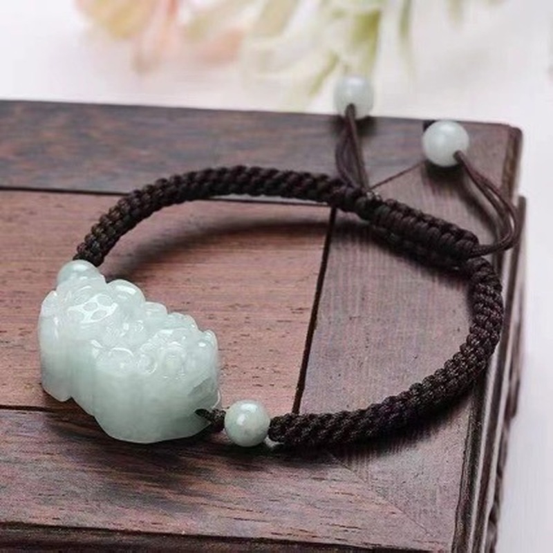 Bracelets - Natuurlijke Jadeiet A-klasse Pixiu Armband voor