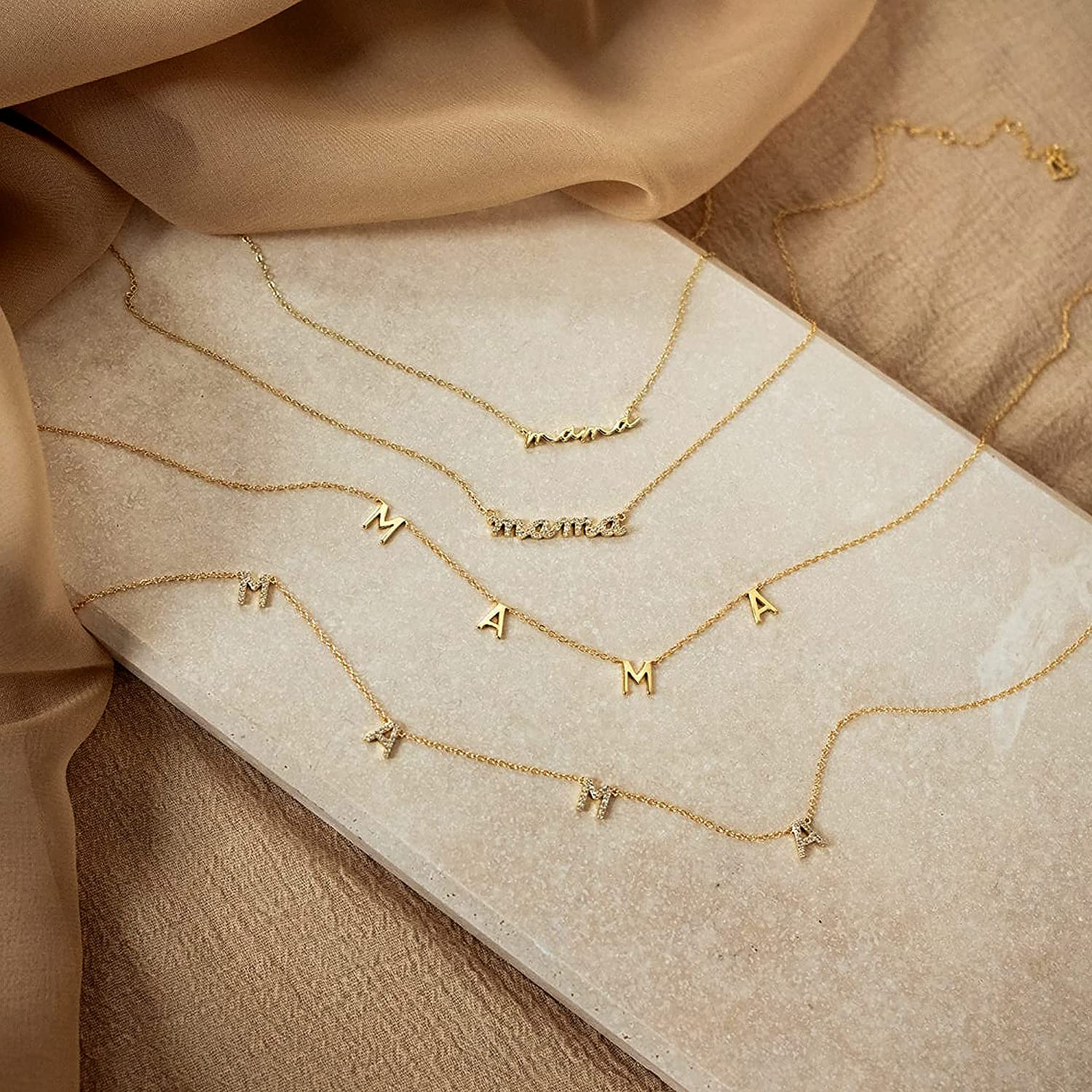 Initial Letter Necklace 18K Gold - GD Wholesale Elegant Gift Aanslagvrije Sieraden