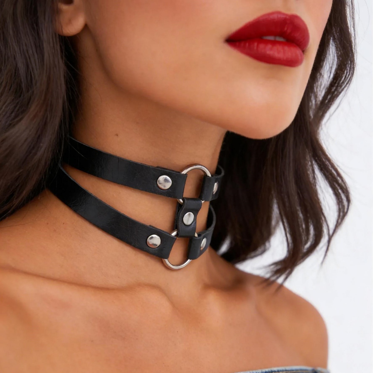 Goth Punk Spike Choker - Mode PU Lederen Spiked Choker Punk