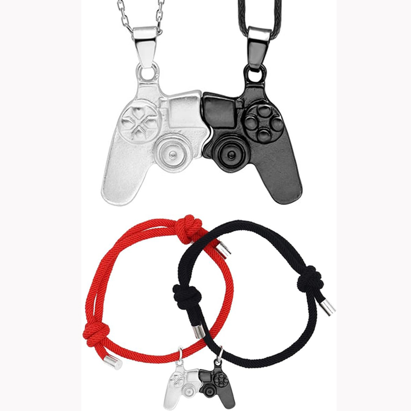 Magnetic Couple Matching Necklaces - Bijpassende magnetische gamecontroller ketting armband set