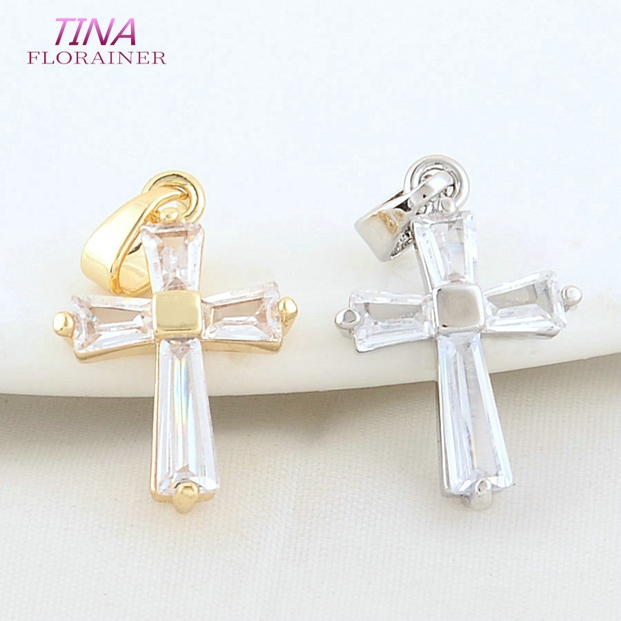 Cross Pendant Necklace Gold - 6PCS 12*18MM 14K Goud Kleur Messing