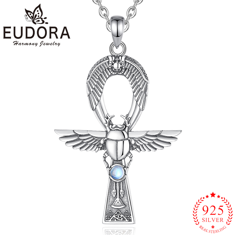 925 Sterling Silver Chain Necklace Men - Eudora 925 Sterling Zilveren Oude Egyptische