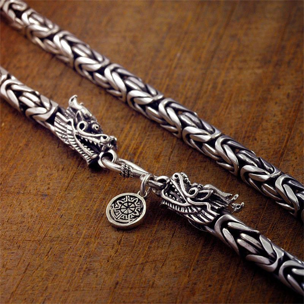925 Sterling Silver Chain Necklace Men - OUYADI Heren 925 Sterling Zilver Vintage