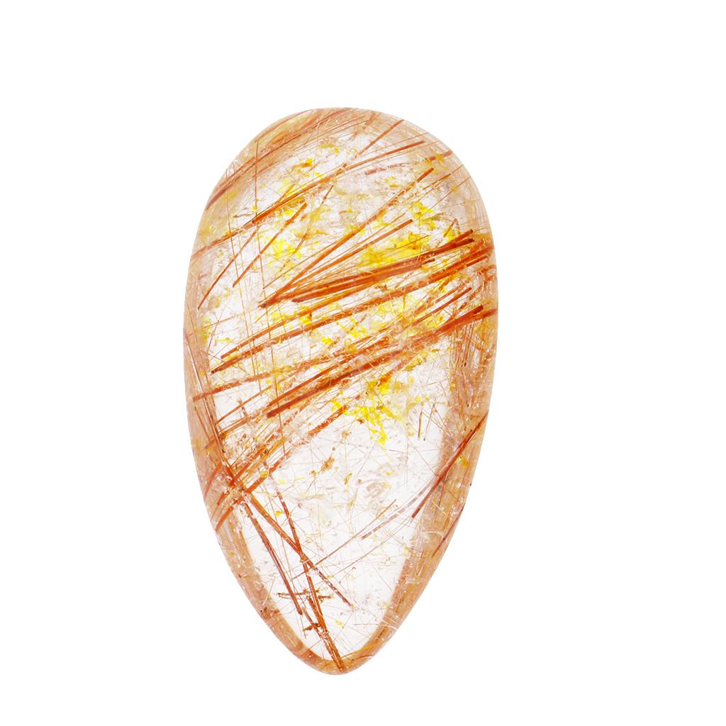 Crystal Pendant Necklace Natural Stone - Gouden Rutielkwarts Kristallen Hanger Natuurlijke Steen