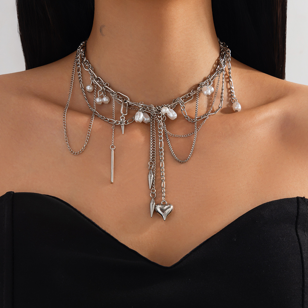 Pearl Choker Necklace Vintage - Vintage onregelmatige imitatie parel kettingen vrouwen