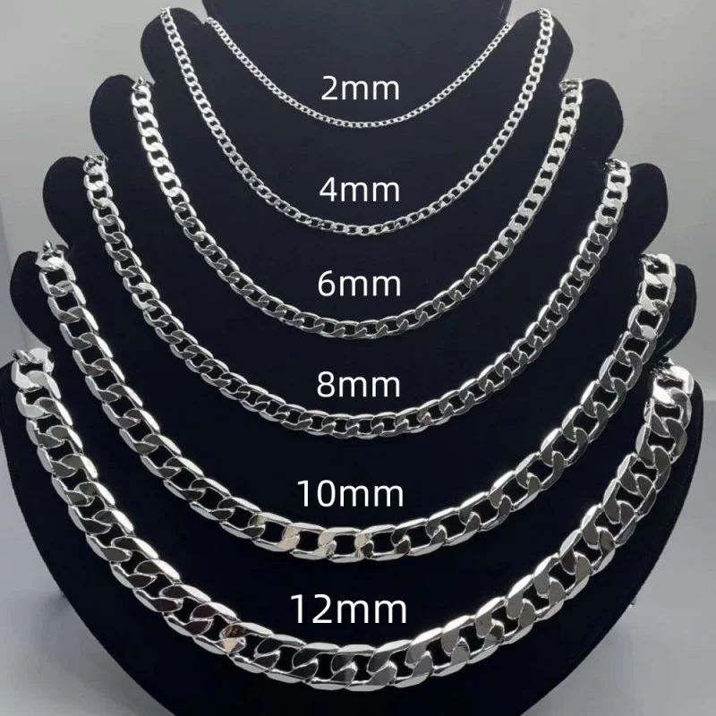 Cuban Link Chain 12Mm - Heren 925 sterling zilveren ketting 2/4/6/8/10/12MM