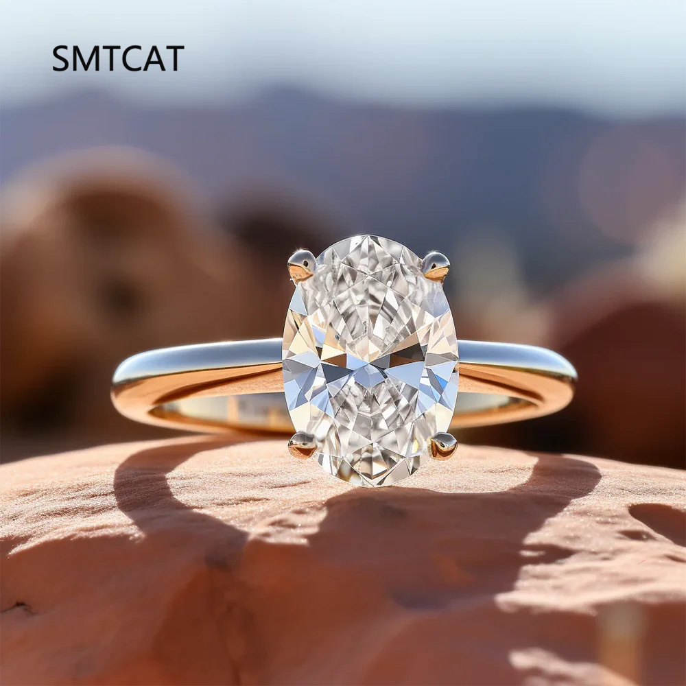 Moissanite Engagement Ring 1 Carat - 1/2/3 karaat ovaal geslepen Moissanite verlovingsringen