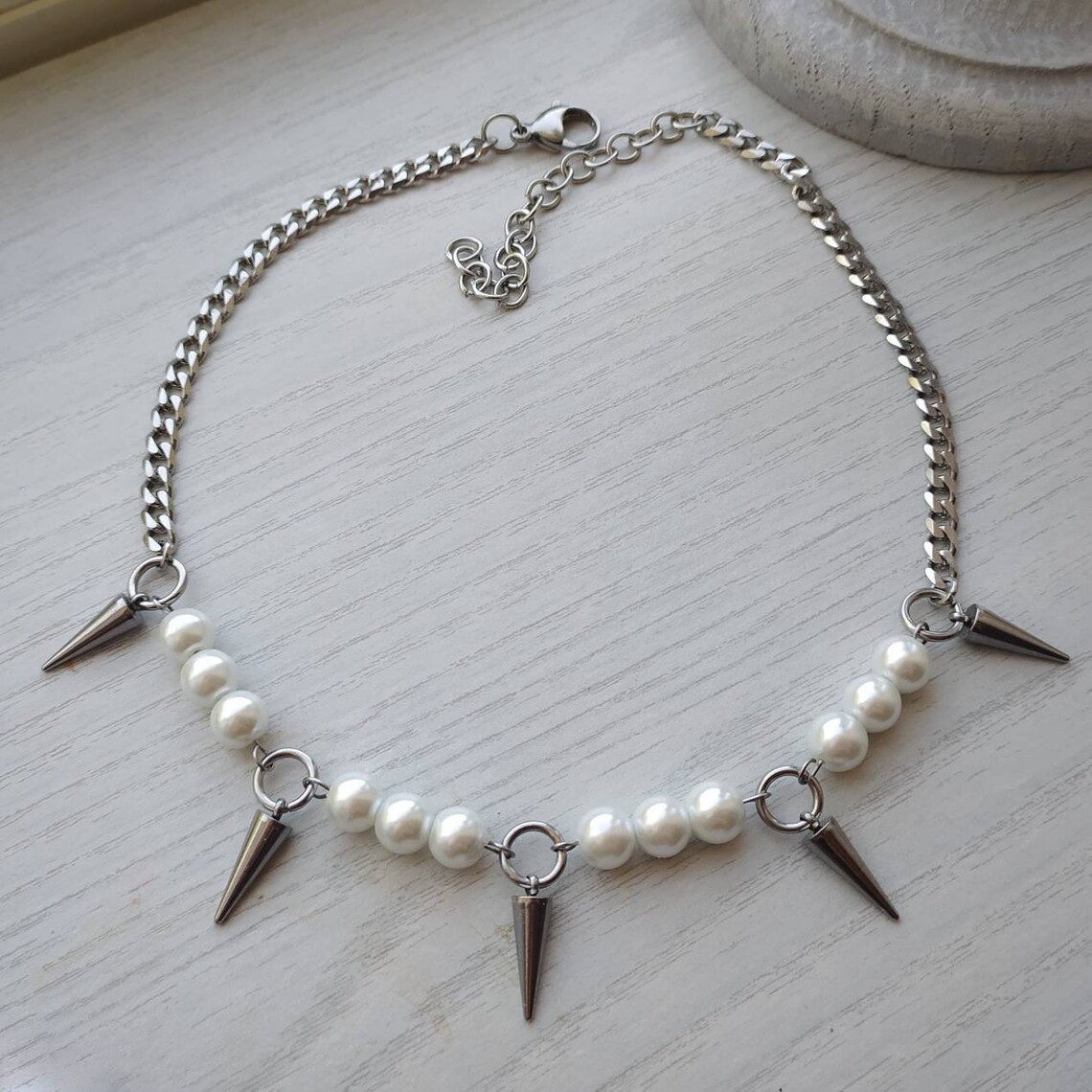 Goth Punk Spike Choker - Egirl Parel Spike Ketting Diy Design