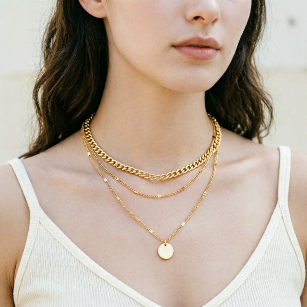 Layered Pendant Necklace Aesthetic - Esthetische mode retro vintage gelaagde hangerkettingen