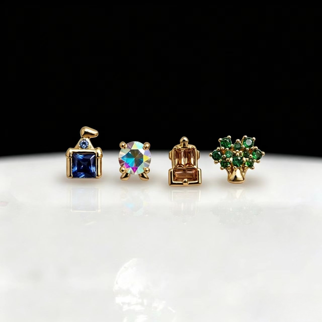 Earrings - Nieuwe prachtige schattige pretpark-oorknopjes voor dames