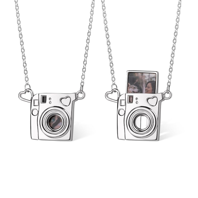 Heart Locket Necklace Photo - Pas foto messing hart ketting aan
