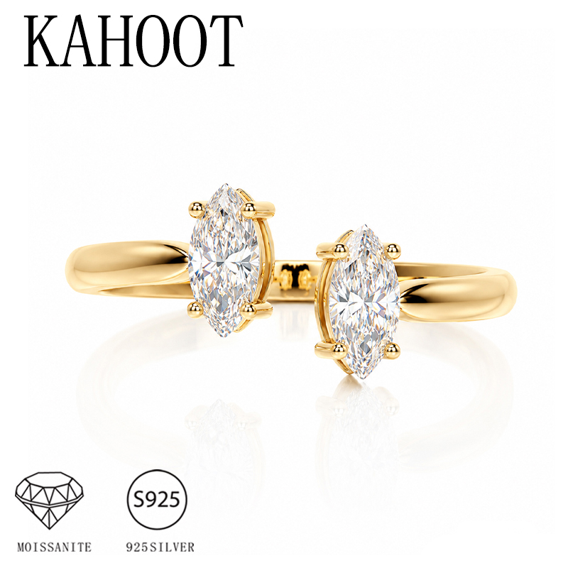 Moissanite Engagement Ring 1 Carat - Een 1-karaats 925 sterling zilveren ring