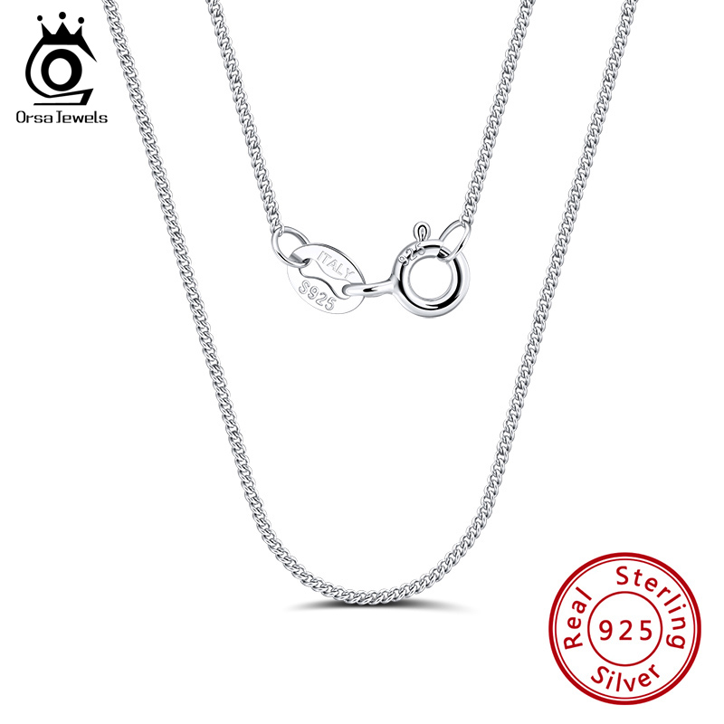 925 Sterling Silver Chain Necklace Men - Orsa Juwelen Italiaanse 925 Sterling Zilver