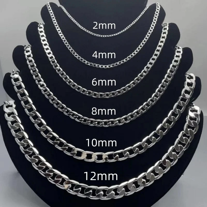 Cuban Link Chain 12Mm - Heren 925 sterling zilveren ketting 2/4/6/8/10/12MM