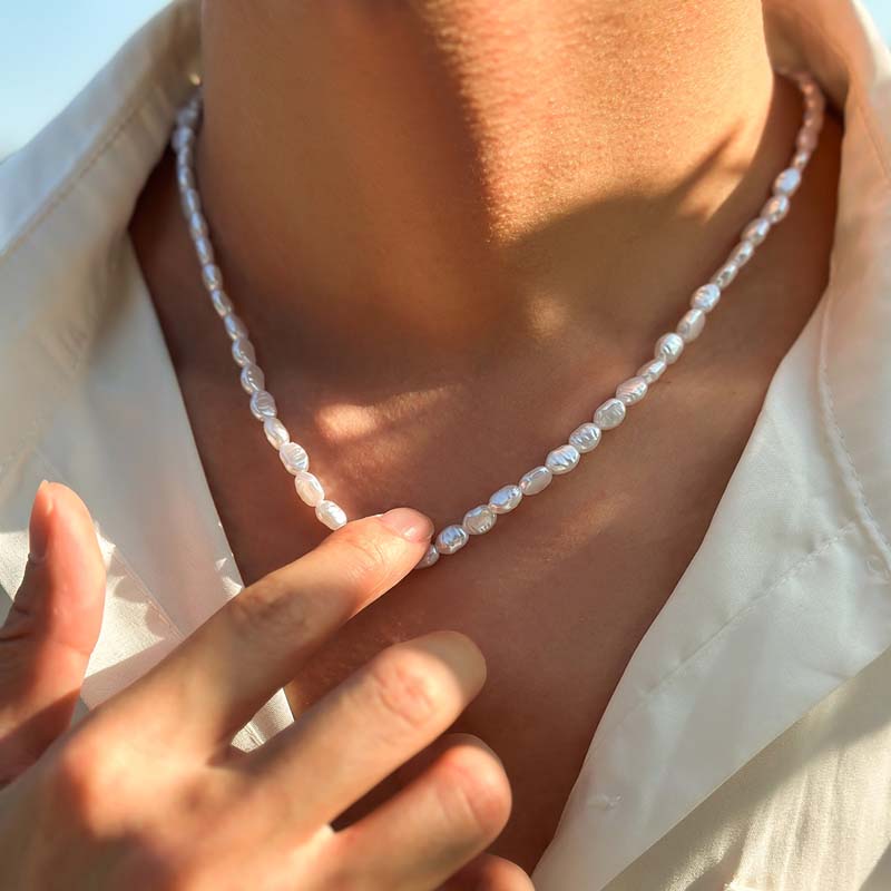 Pearl Choker Necklace Vintage - Nieuwe Mode Eenvoudige Imitatie Parel Choker
