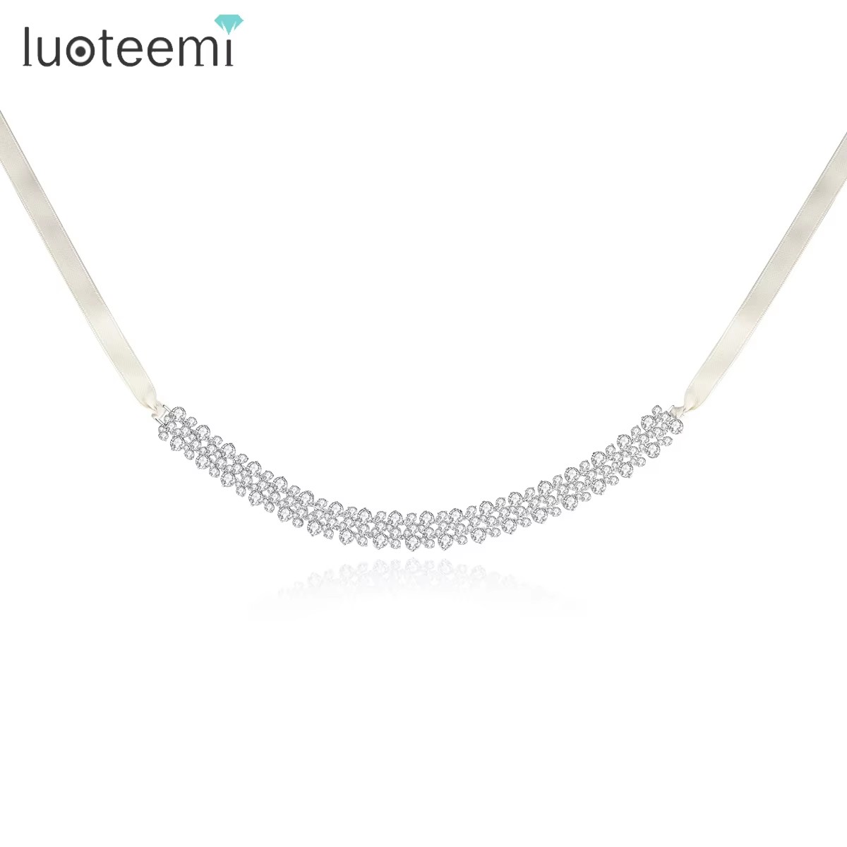 Layered Pendant Necklace Aesthetic - LUOTEEMI Drie Lagen Zirconia Choker voor