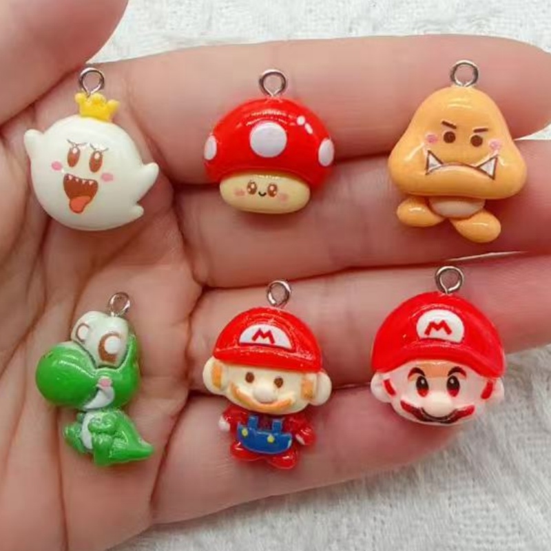 Earrings - 10 stuks hars cartoon hangers, DIY