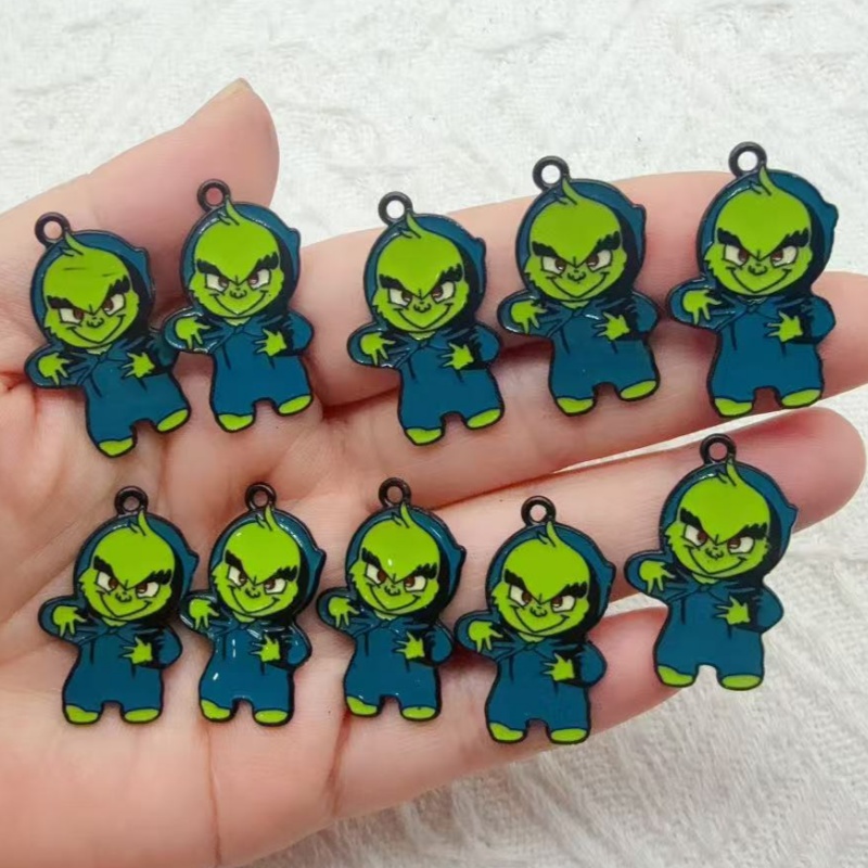 Earrings - 10 stuks legering drip oil cartoon
