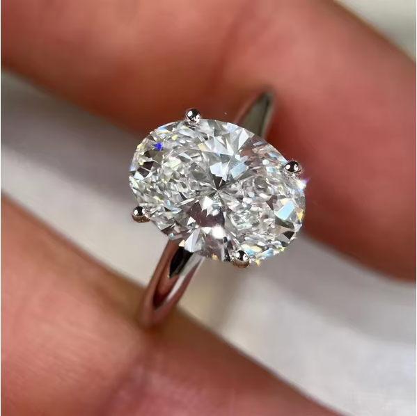 Moissanite Engagement Ring 1 Carat - 1/2/3 Karaat Oval Cut Moissanite Verlovingsringen