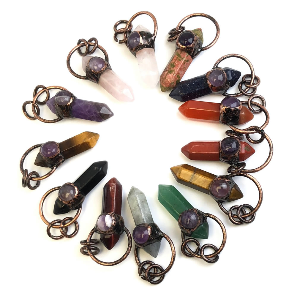 Crystal Pendant Necklace Natural Stone - Natuursteen Kristal Kwarts Hangers voor Ketting