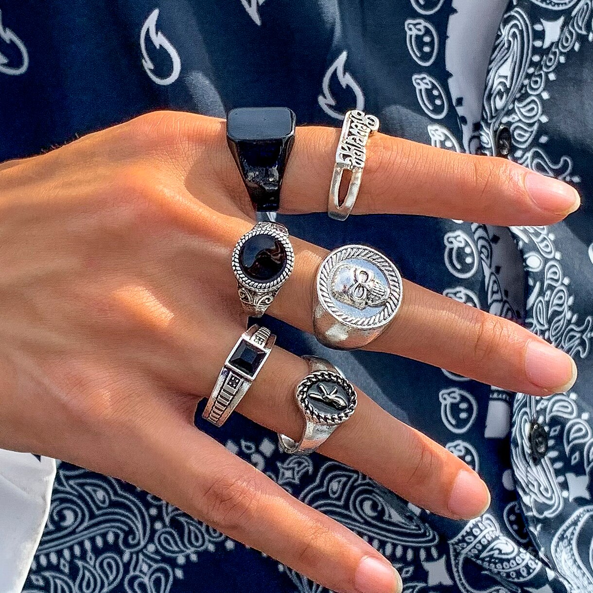6 Stks/set Gothic Vintage Skel - Vintage Punk Knuckle Rings Set recensie en prijs
