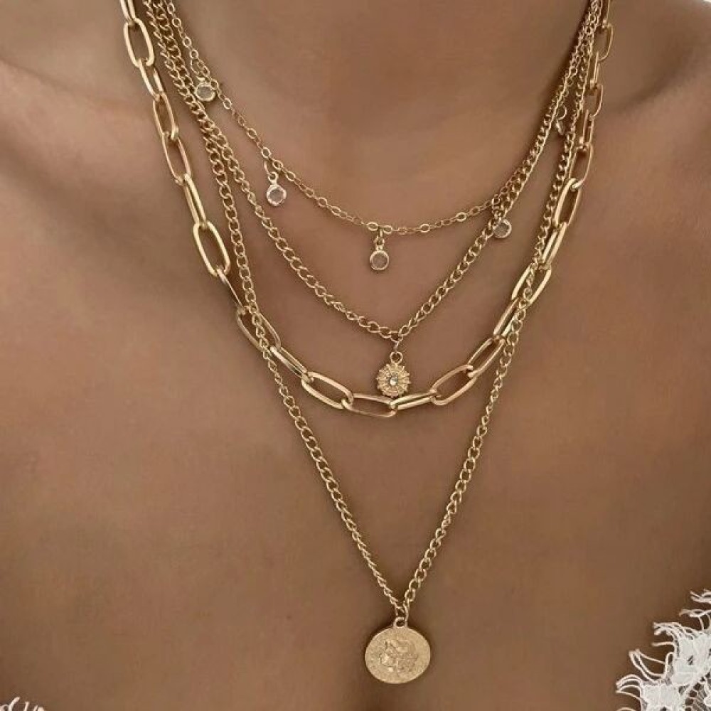 Bohemian stijl portret hanger  - Layered Pendant Necklace Aesthetic recensie en prijs