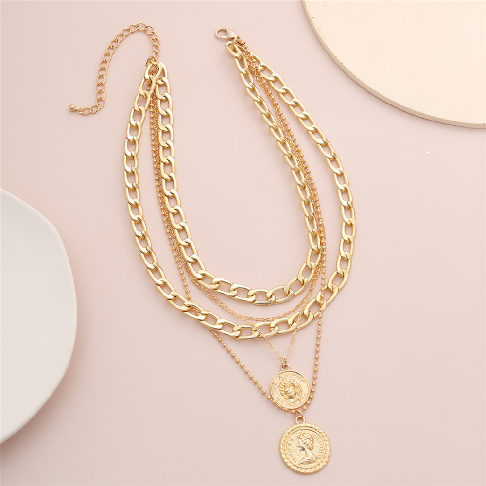 Bohemian stijl portret hanger  - Layered Pendant Necklace Aesthetic recensie en prijs