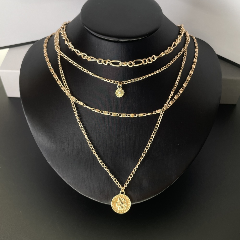 Bohemian stijl portret hanger  - Layered Pendant Necklace Aesthetic recensie en prijs