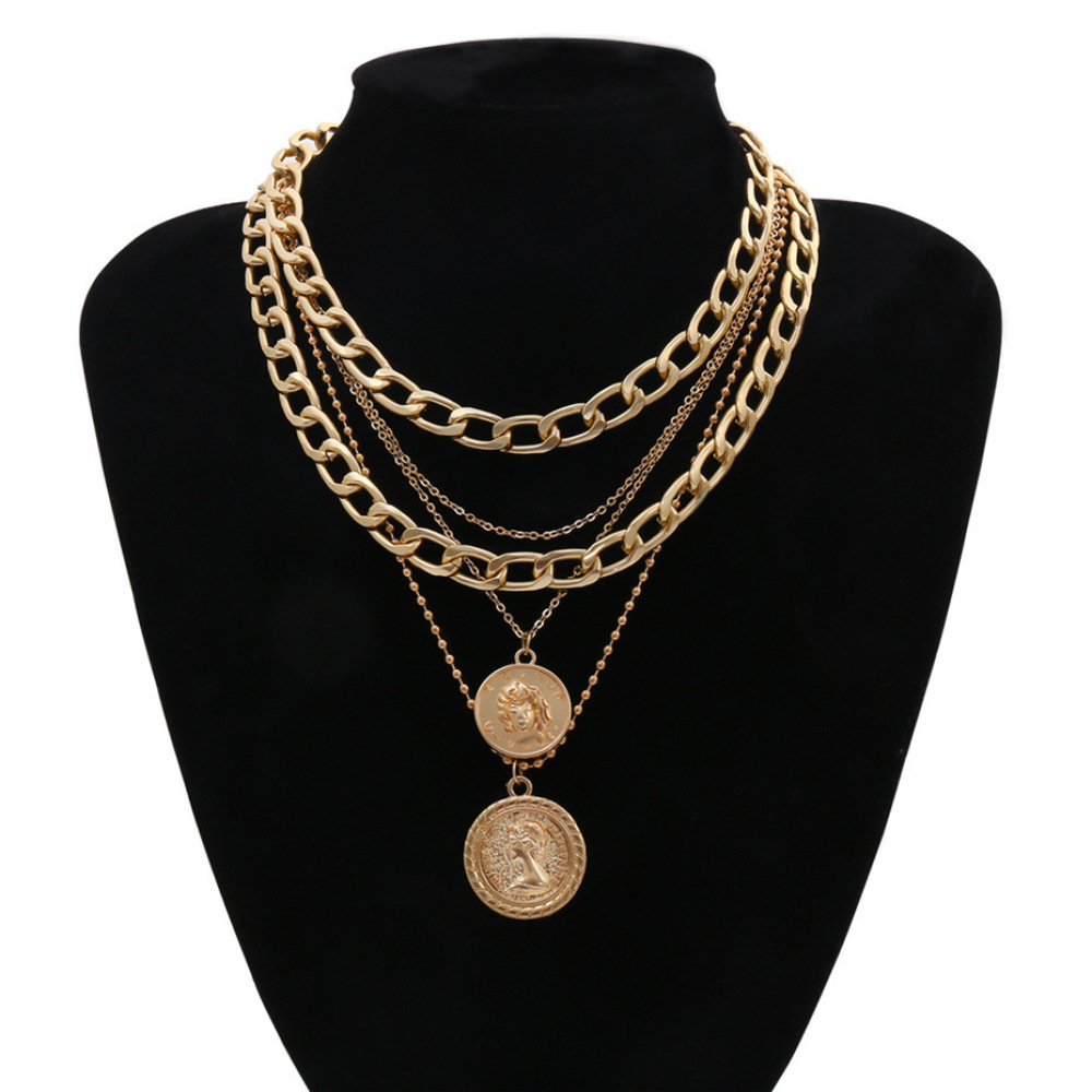 Bohemian stijl portret hanger  - Layered Pendant Necklace Aesthetic recensie en prijs