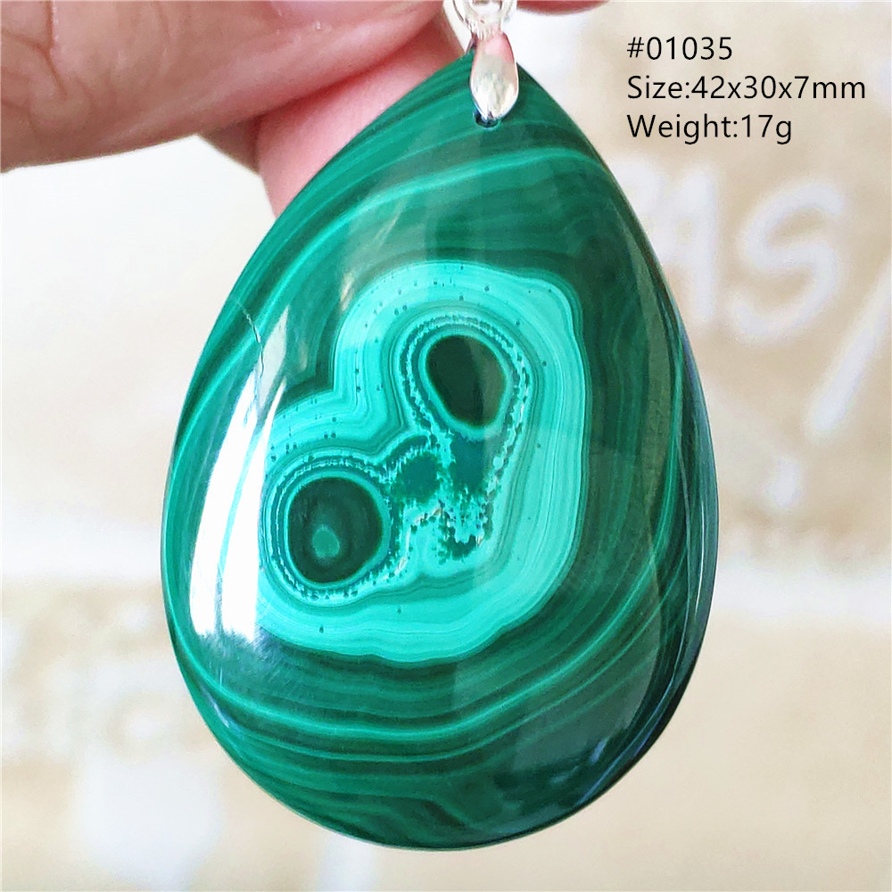Natuurlijke Groene Malachiet C - 925 Sterling Silver Chain Necklace Men recensie en prijs