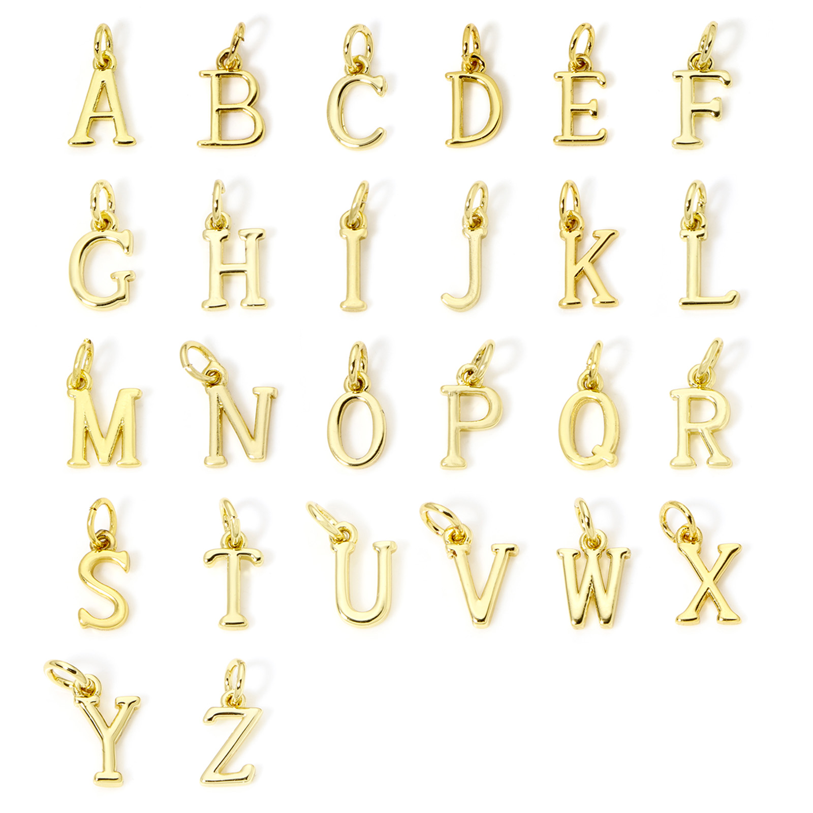 5 Stuk Messing Charms 18K Verg - Initial Letter Necklace 18K Gold recensie en prijs