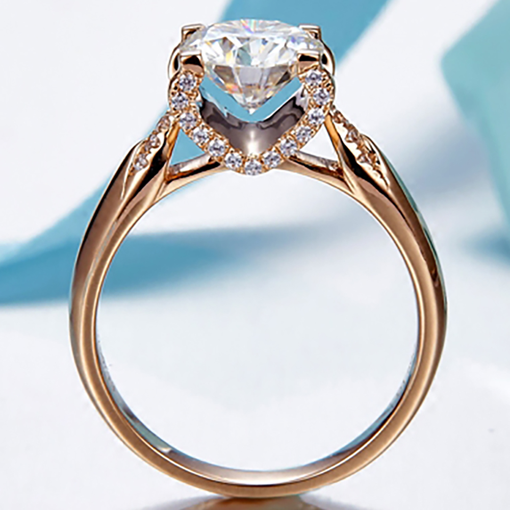 Aangepaste Solid 18K Au750 Wit - Moissanite Engagement Ring 1 Carat recensie en prijs
