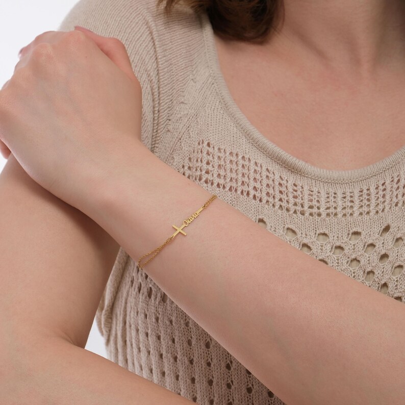 Gepersonaliseerde doopselnaam  - Cross Pendant Necklace Gold recensie en prijs