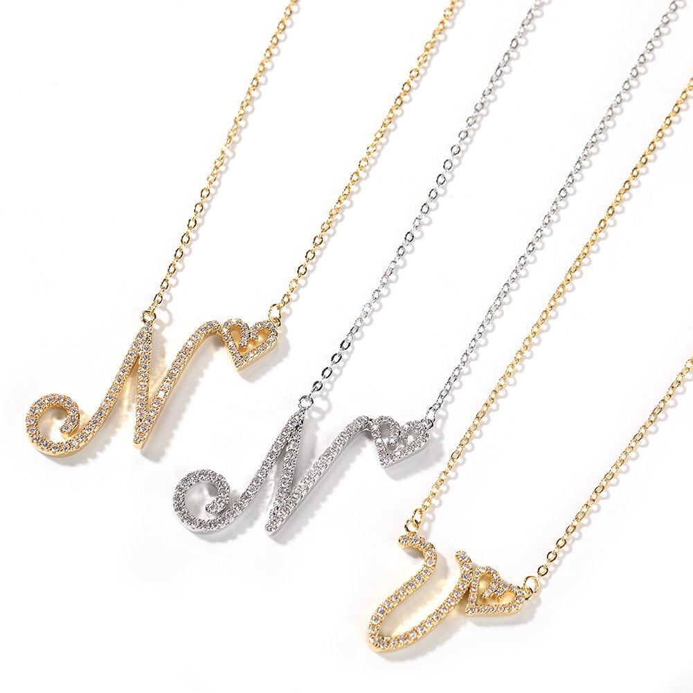 Gepersonaliseerde script initi - Initial Letter Necklace 18K Gold recensie en prijs