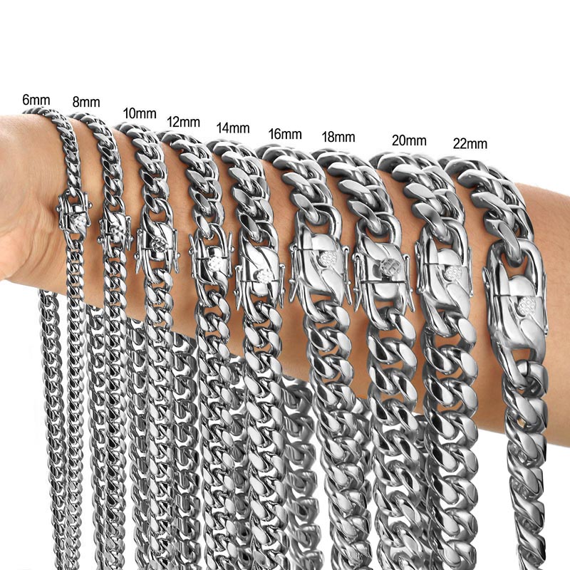 316l Roestvrij Staal Miami Cur - Cuban Link Chain 12Mm recensie en prijs