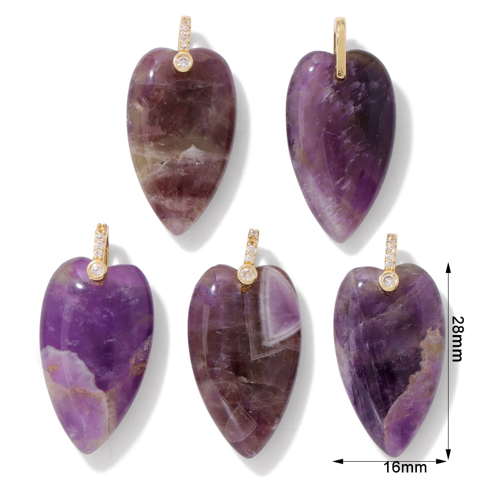 2 stuks natuursteen hartvormig - Crystal Pendant Necklace Natural Stone recensie en prijs