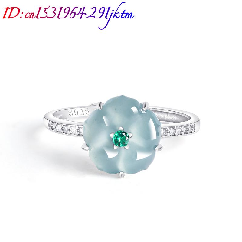 Blauwe Birmese Jadeiet Bloemen - Rings recensie en prijs