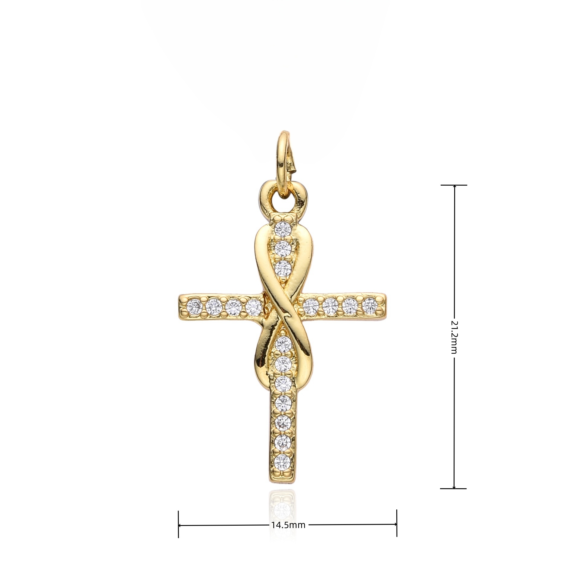 Mode Micro-Ingelegde Zirkoon K - Cross Pendant Necklace Gold recensie en prijs