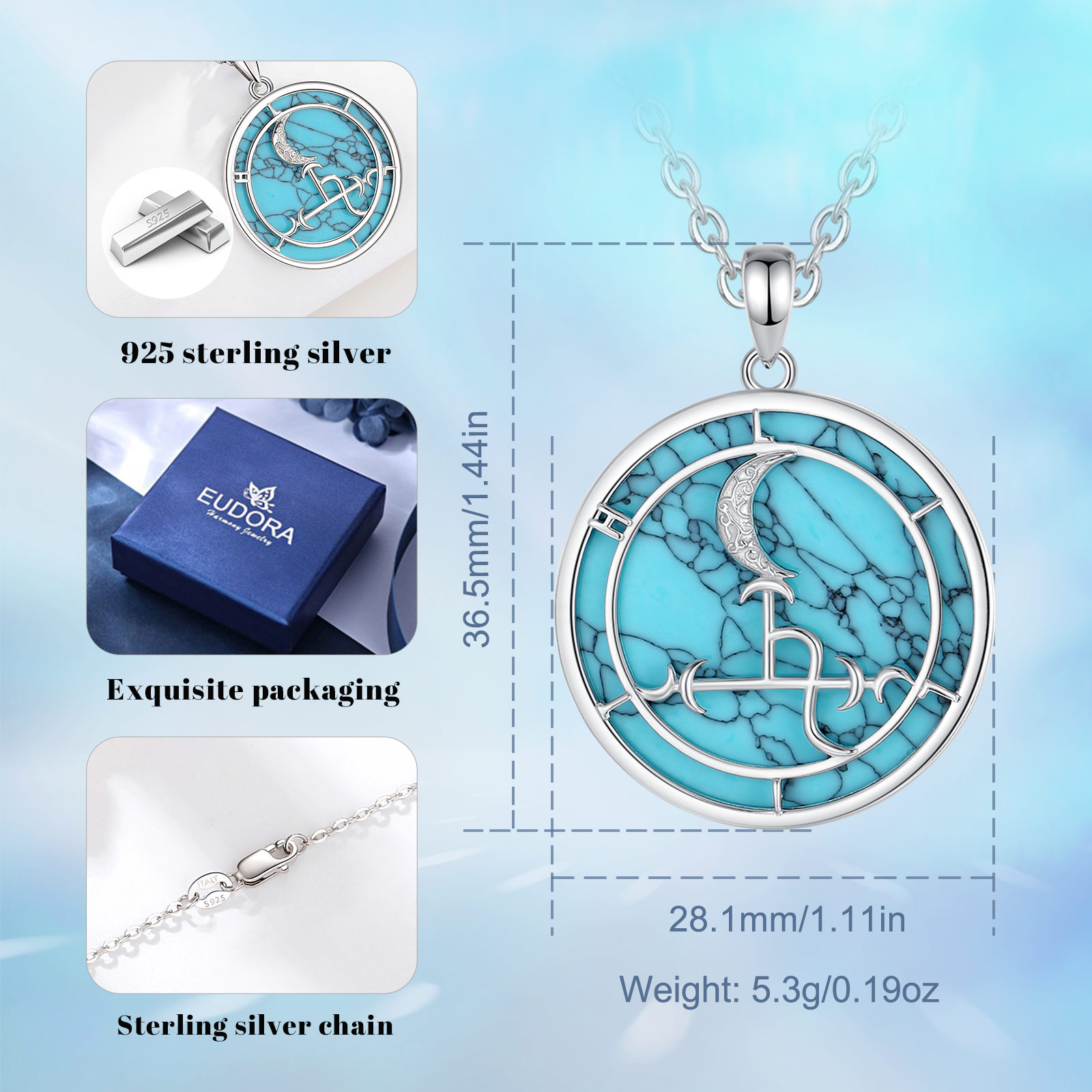Eudora 925 Sterling Zilver Lil - 925 Sterling Silver Chain Necklace Men recensie en prijs