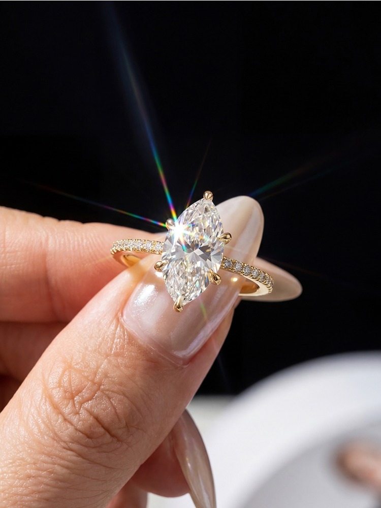 Echte 2ct echte Moissanite dia - Moissanite Engagement Ring 1 Carat recensie en prijs