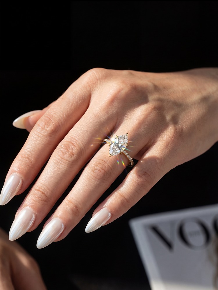 Echte 2ct echte Moissanite dia - Moissanite Engagement Ring 1 Carat recensie en prijs