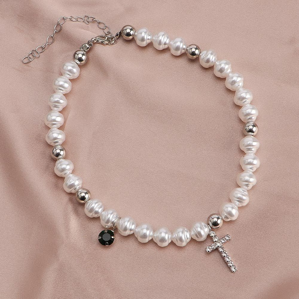 Vintage Hanger Kristal Kruis M - Pearl Choker Necklace Vintage recensie en prijs