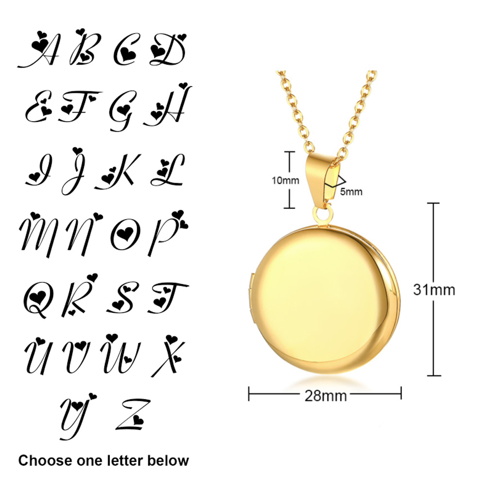 Gratis gravure initialen hart  - Heart Locket Necklace Photo recensie en prijs
