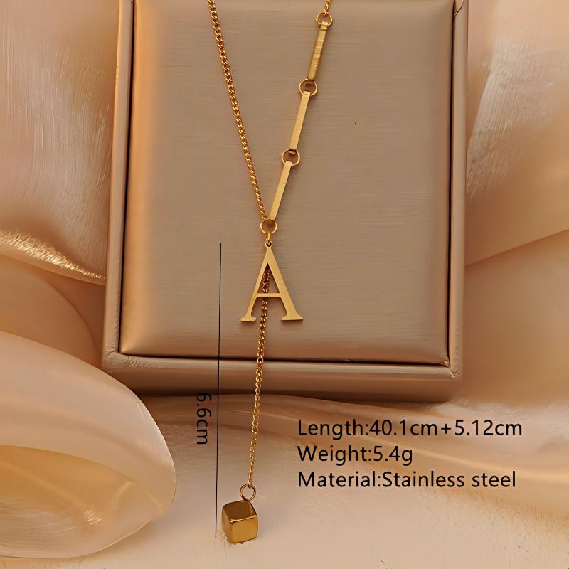 18K vergulde initialen B Y Lar - Initial Letter Necklace 18K Gold recensie en prijs