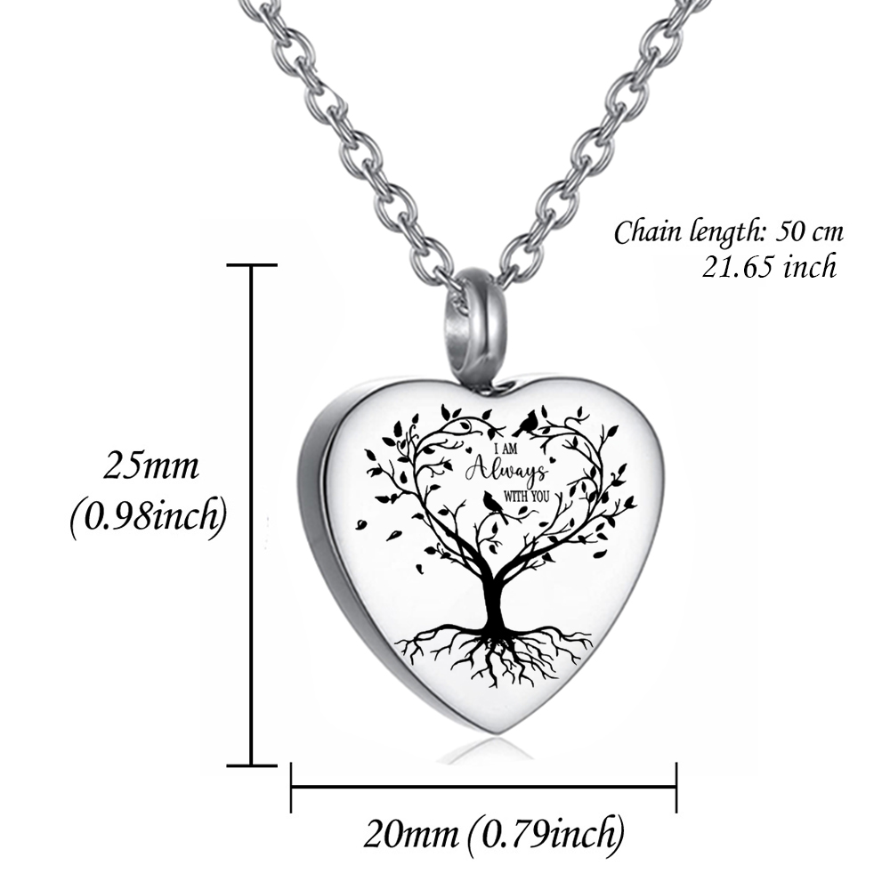 3-stijlen roestvrijstalen urnk - Heart Locket Necklace Photo recensie en prijs